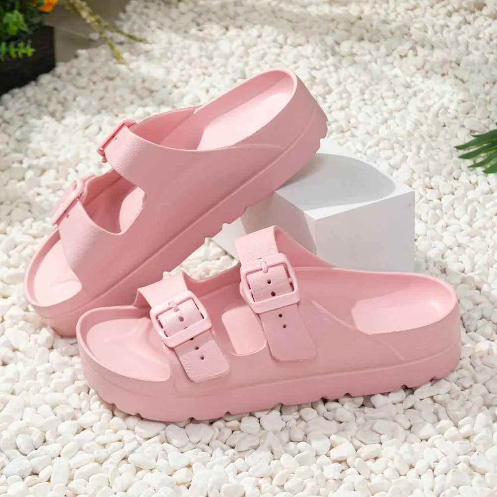 Epsion Summer Stylish Adjustable Slippers for Women House Slides Quick Drying Shower Beach Sandals 2025