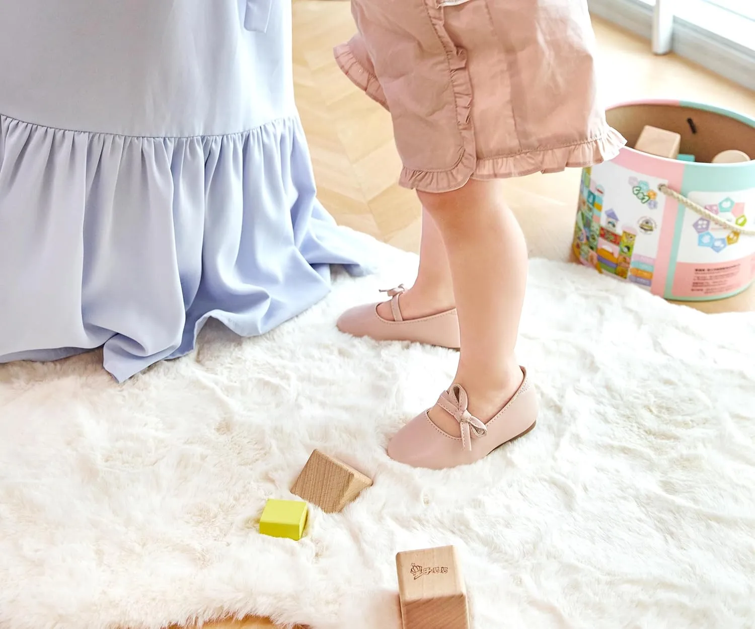 ESTINE Mary Jane Flats for Toddler Girls Little Kids Glittery Dress Princess Wedding Ballet Shoes