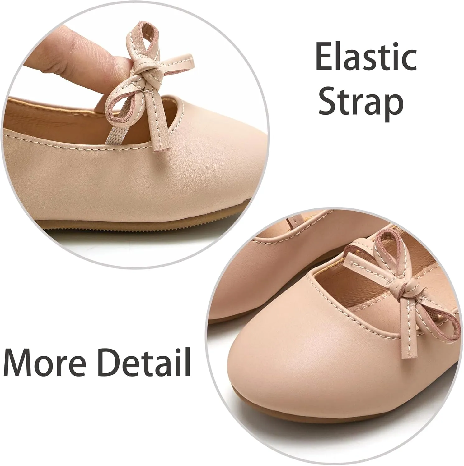 ESTINE Mary Jane Flats for Toddler Girls Little Kids Glittery Dress Princess Wedding Ballet Shoes