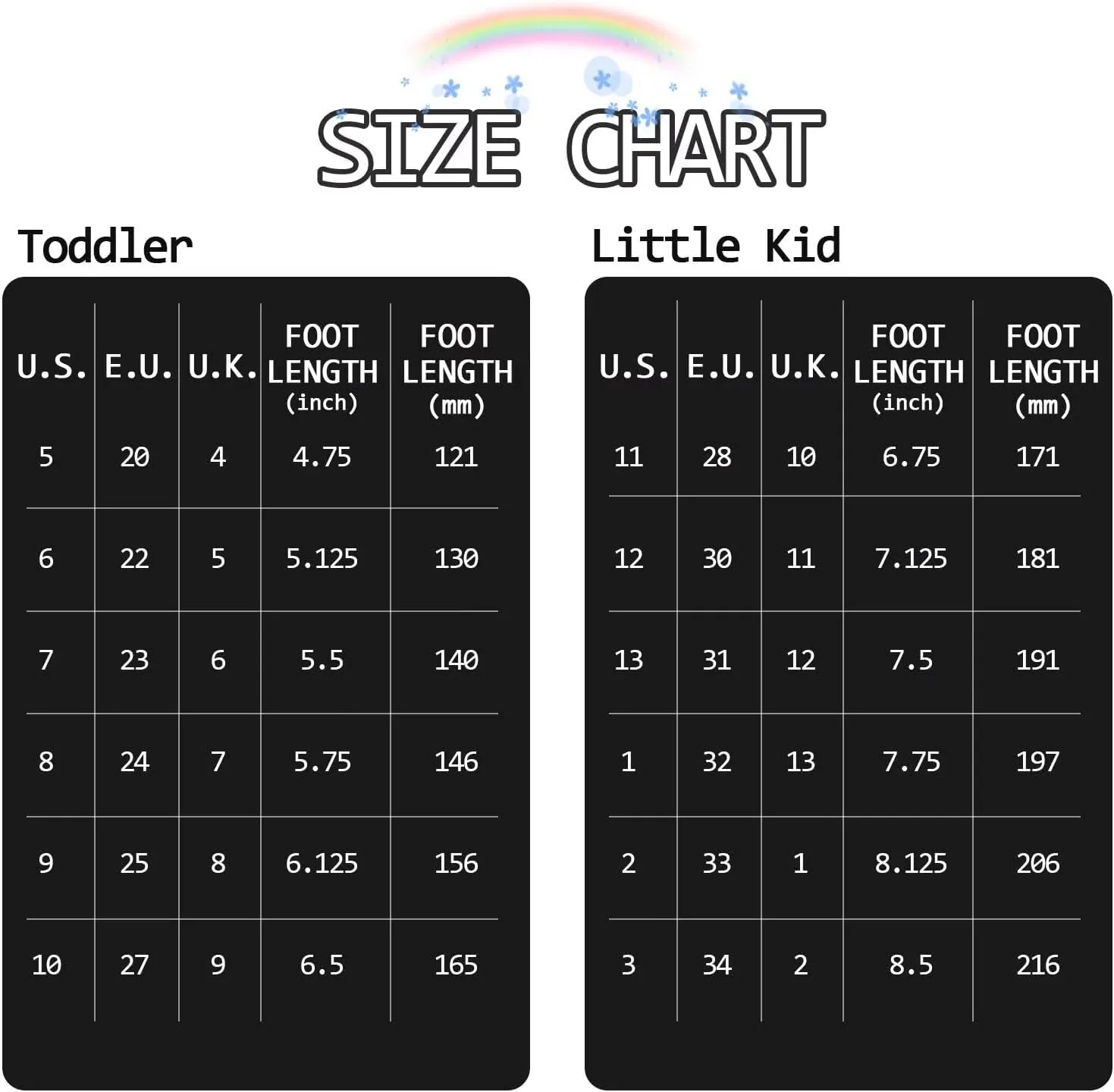 EUXTERPA Boys Girls Waterproof Rain Boots Kids Toddler Solid Color Boots with Easy On Handles
