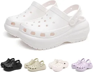Fashion comfortable platform clogs for women's outdoor and indoor cloud slides Casual pillows sandals beach shoes jogging shoes walking shoes wading shoes