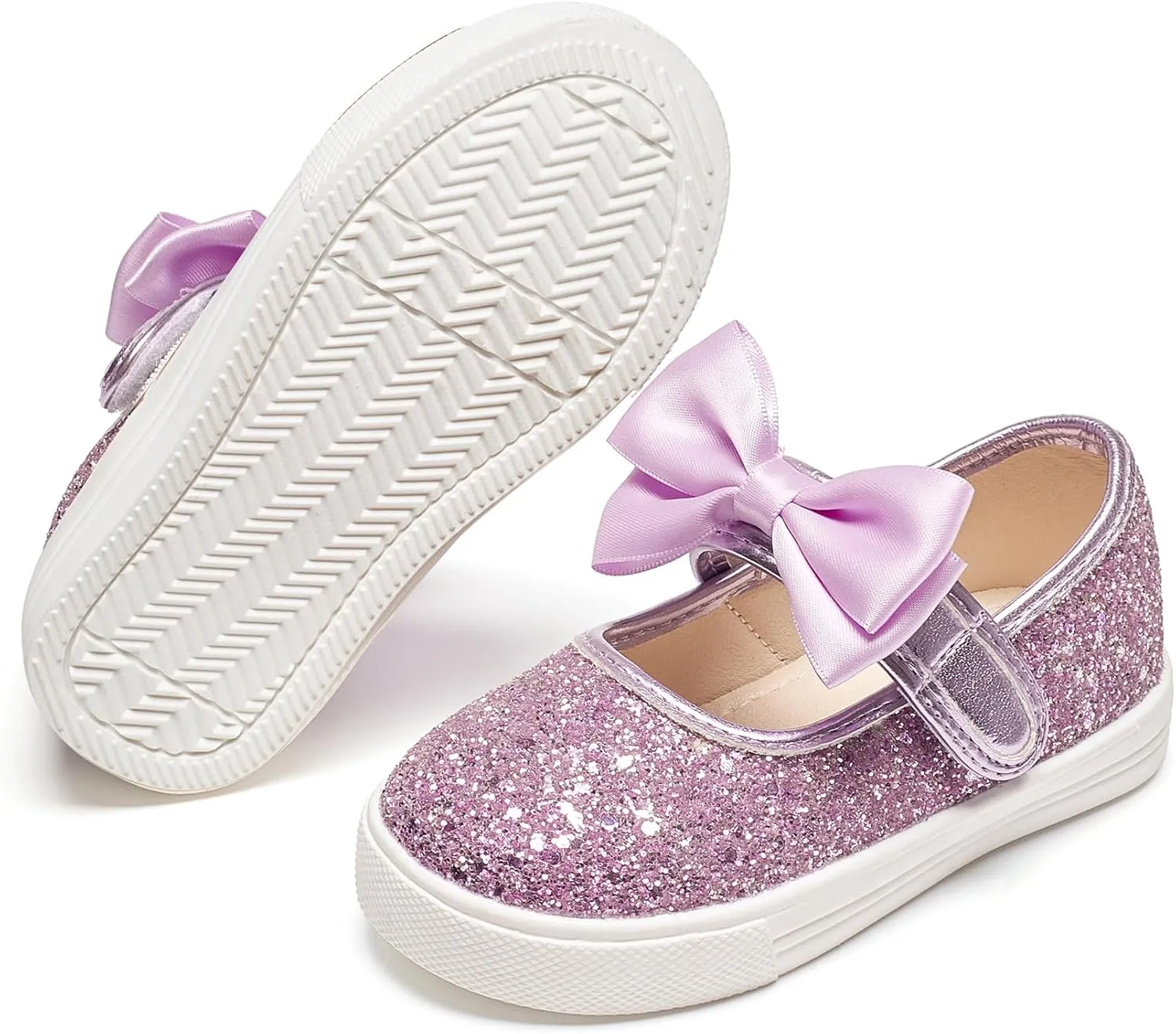 Felix & Flora Toddler/Little Kid Girls Running Shoes Glitter Sneakers Princess Fashion Casual Sports Shoes