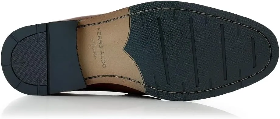 Ferro Aldo Dylan MFA19671 Classic Moc-Toe Penny Loafers for Men