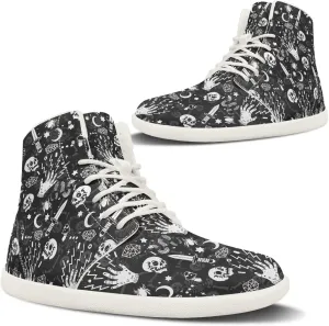 Fire Car Print Hiking Shoes Men Outdoor Athletic Sports Shoes Walking Shoes Trail Running Shoes White Sole