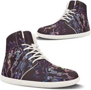 Fire Car Print Hiking Shoes Men Outdoor Athletic Sports Shoes Walking Shoes Trail Running Shoes White Sole