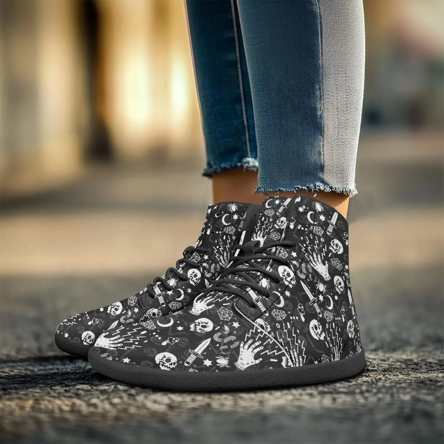 Fire Car Print Hiking Shoes Men Outdoor Athletic Sports Shoes Walking Shoes Trail Running Shoes