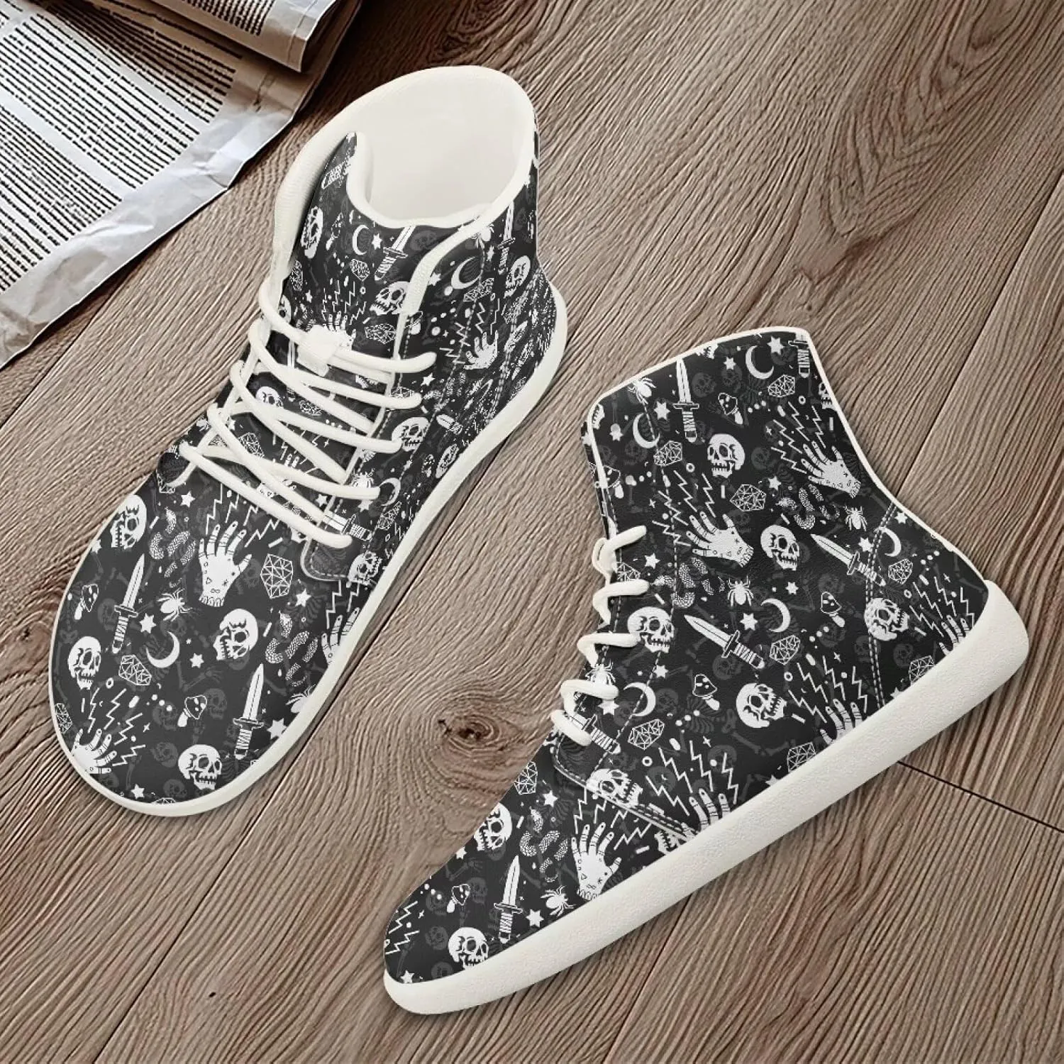 Fire Car Print Hiking Shoes Womens Outdoor Athletic Sports Shoes Walking Shoes Trail Running Shoes White Sole