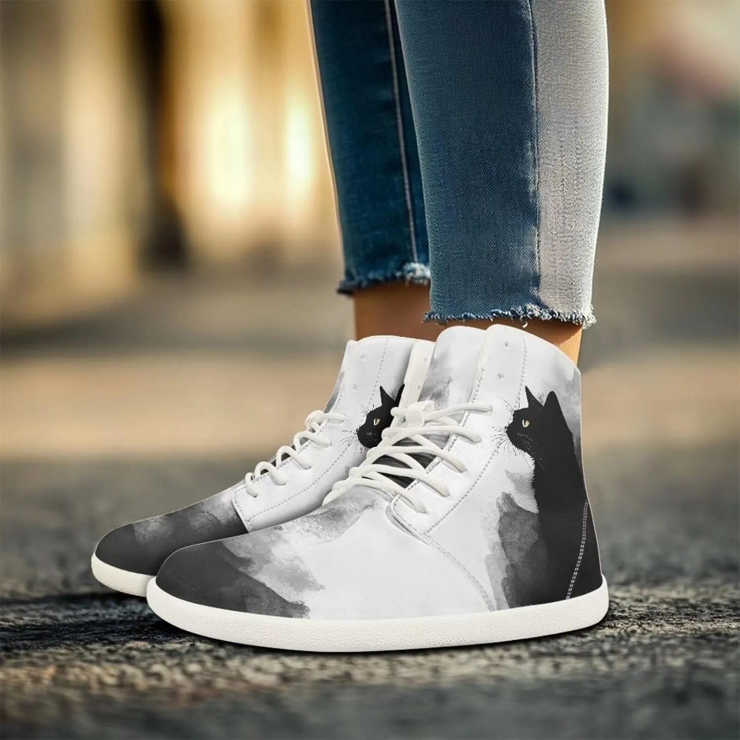 Fire Car Print Hiking Shoes Womens Outdoor Athletic Sports Shoes Walking Shoes Trail Running Shoes White Sole