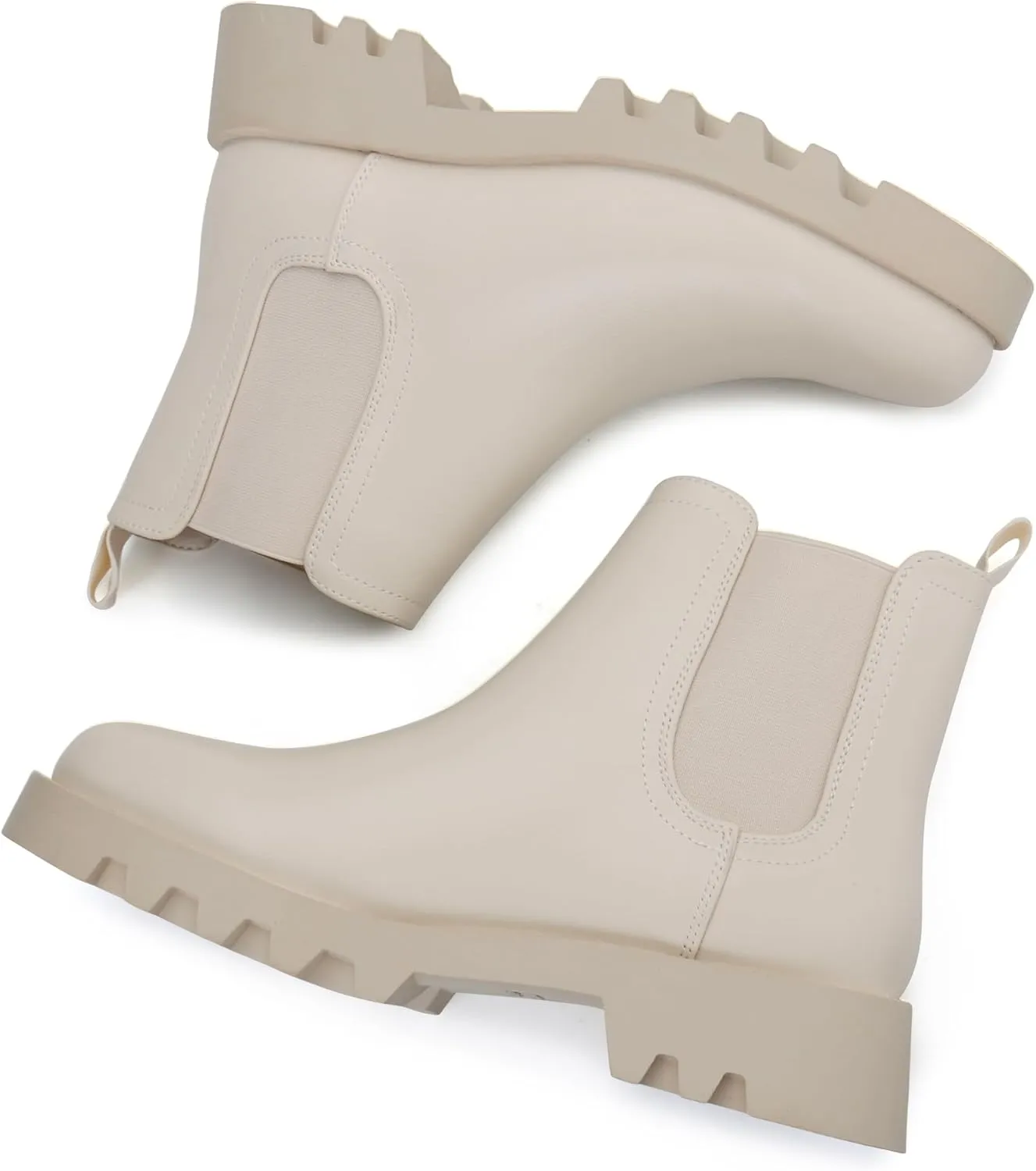 firelli Women Ankle Booties Chelsea Combat Boots Slip On Winter Booties