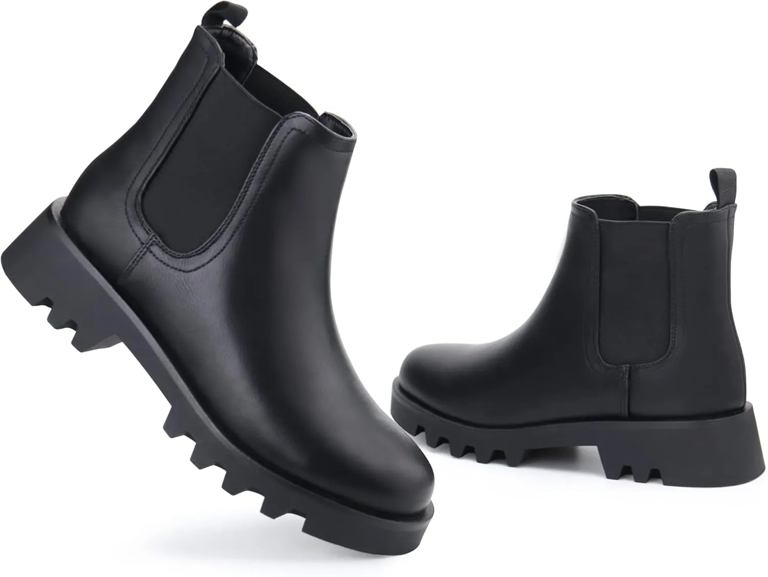 firelli Women Ankle Booties Chelsea Combat Boots Slip On Winter Booties