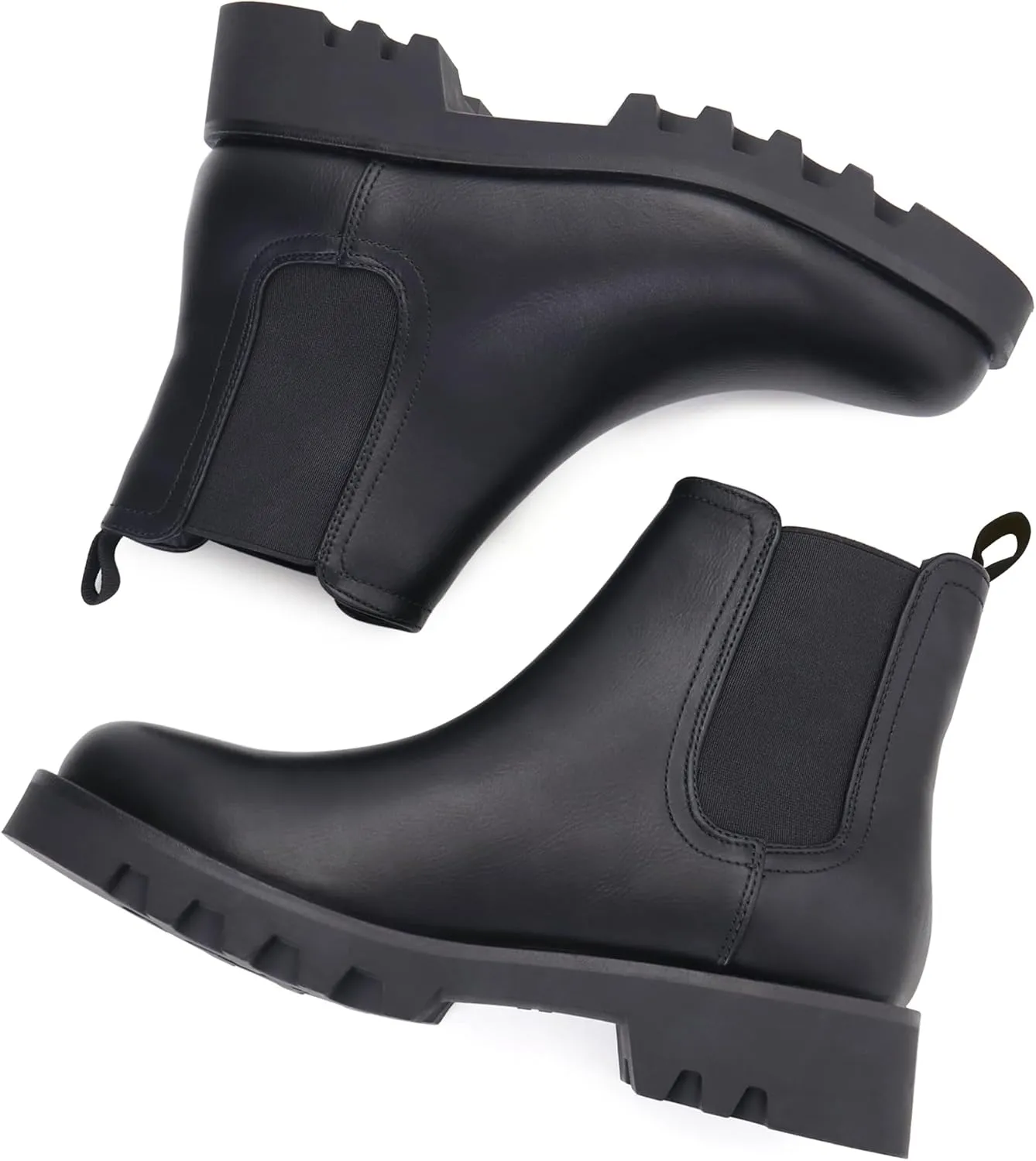 firelli Women Ankle Booties Chelsea Combat Boots Slip On Winter Booties