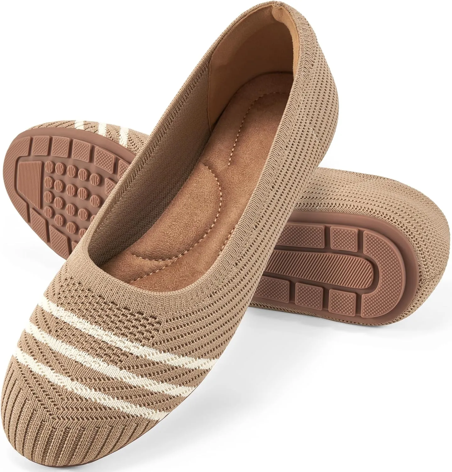 Flats for Women Ballets Shoes: Comfortable Knitted Dressy Work Flats - Ladies Wedding Flat Casual Shoes