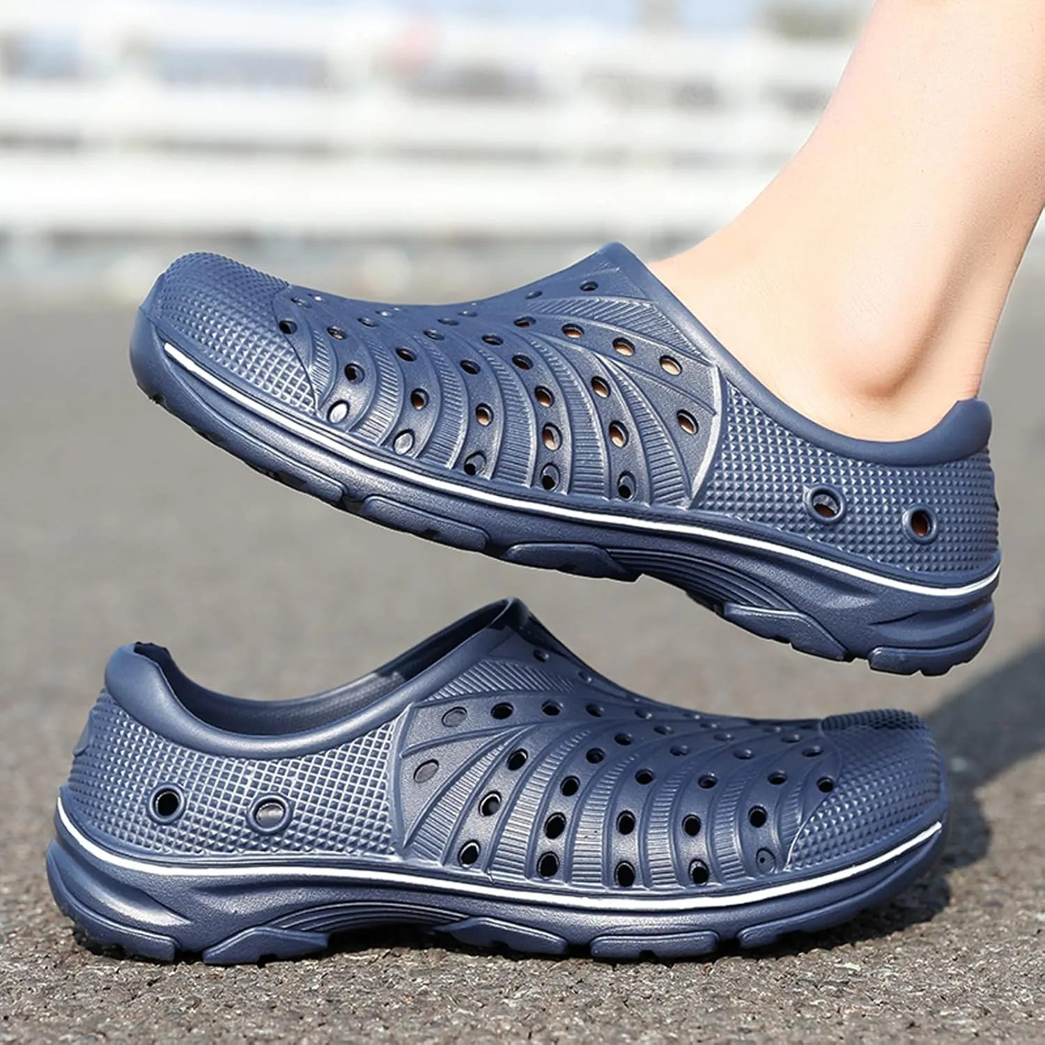 FLIOZY Mens Womens Garden Clogs Shoes Casual Slip on Sandals Quick Drying Slippers Summer Beach EVA Water Shoes