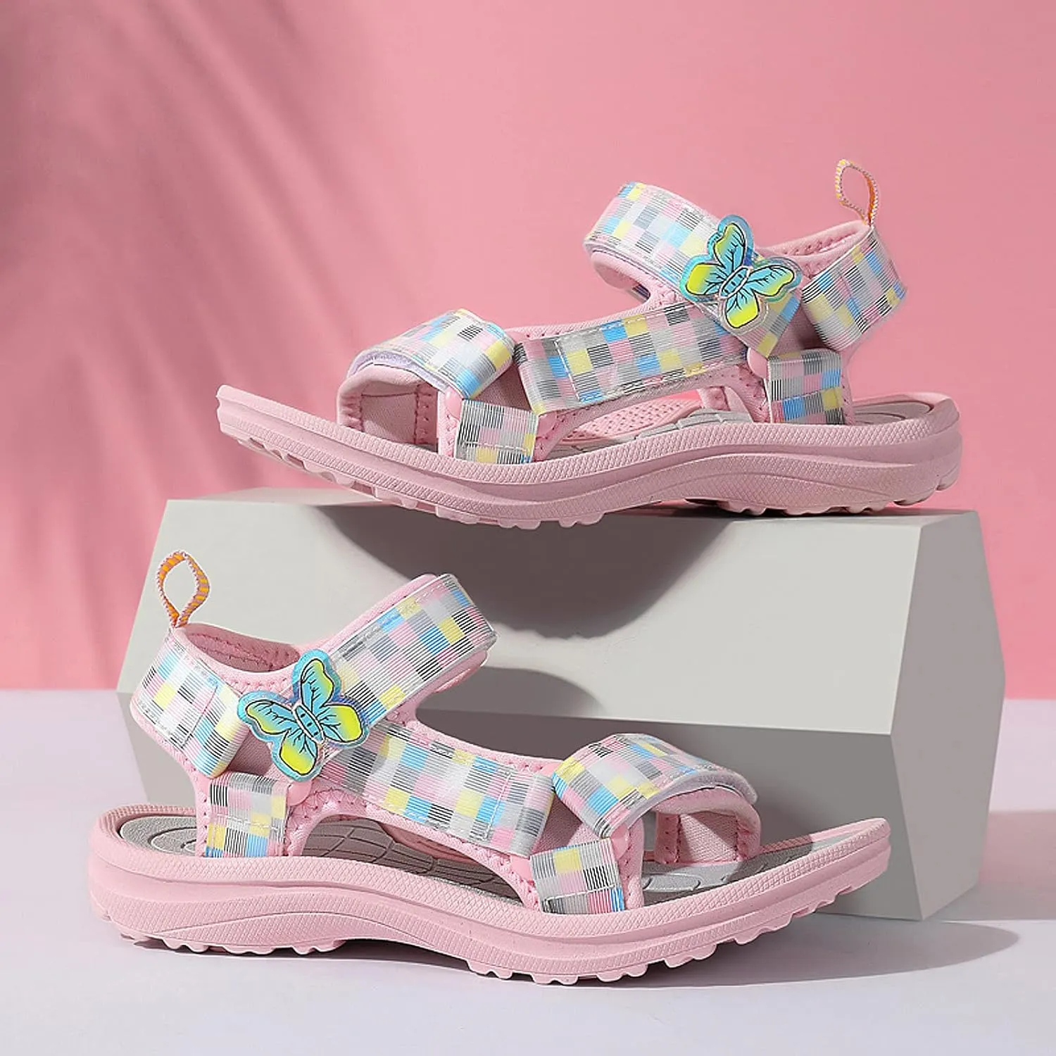 FLIOZY Sandals Girl's Hiking Sandals Kids Adjustable Straps Open Toe Sport Sandals Toddler Summer Sports Outdoor Shoes