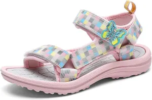 FLIOZY Sandals Girl's Hiking Sandals Kids Adjustable Straps Open Toe Sport Sandals Toddler Summer Sports Outdoor Shoes