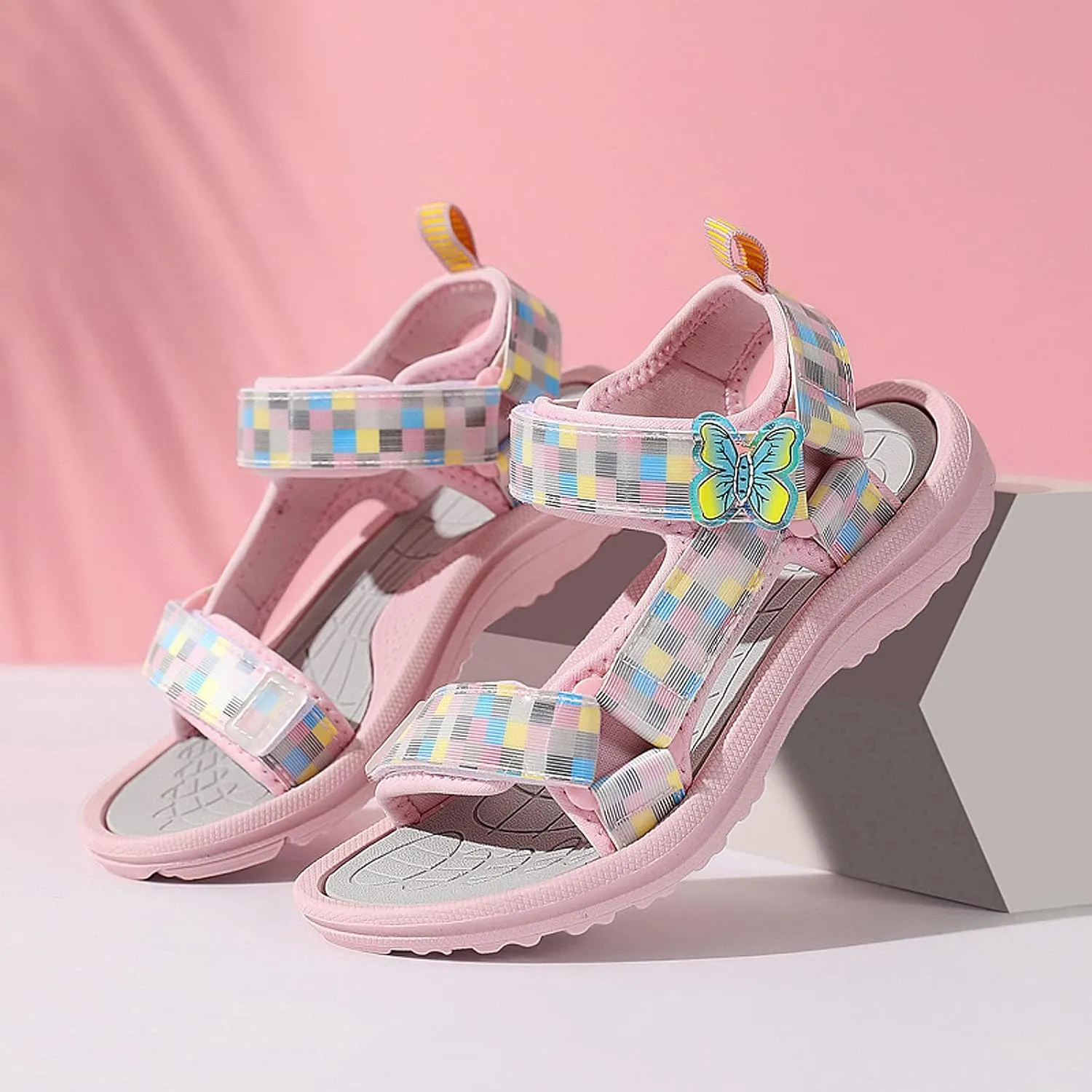 FLIOZY Sandals Girl's Hiking Sandals Kids Adjustable Straps Open Toe Sport Sandals Toddler Summer Sports Outdoor Shoes