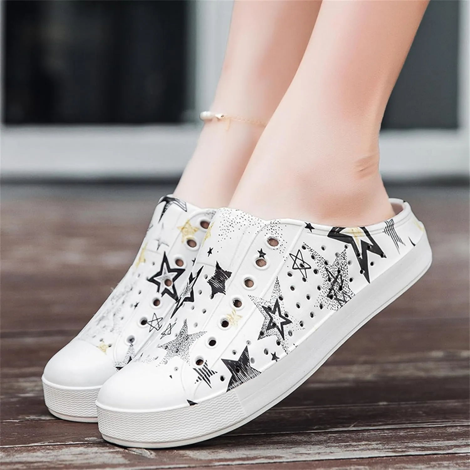 FLIOZY Womens Mens Casual Garden Clogs Shoes Anti-Slip Breathable Lightweight Water Shoes Slippers Unisex Quick Drying Sandals