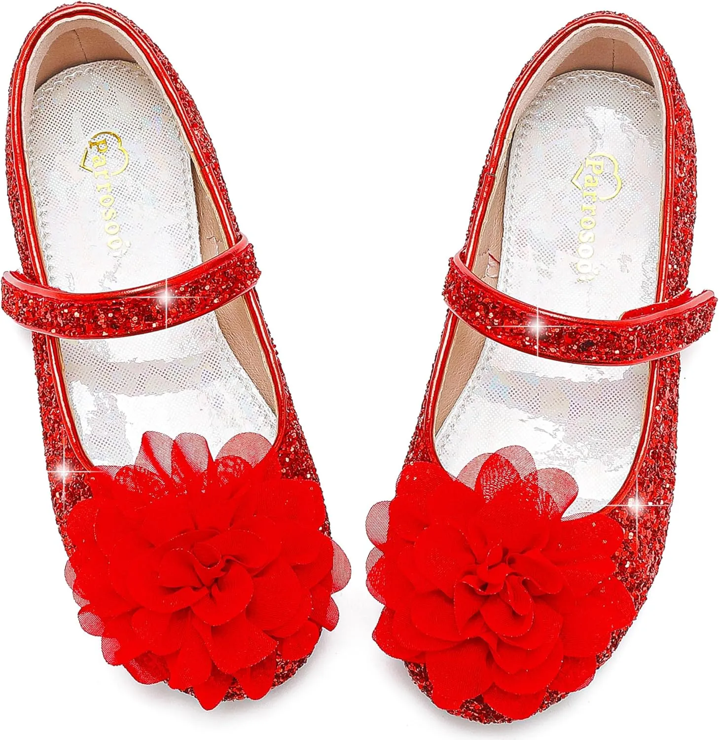 Flower Girl Shoes Dress Shoes Toddler Girls Flats Low Heel Princess Wedding Shoes for Little Big Kids
