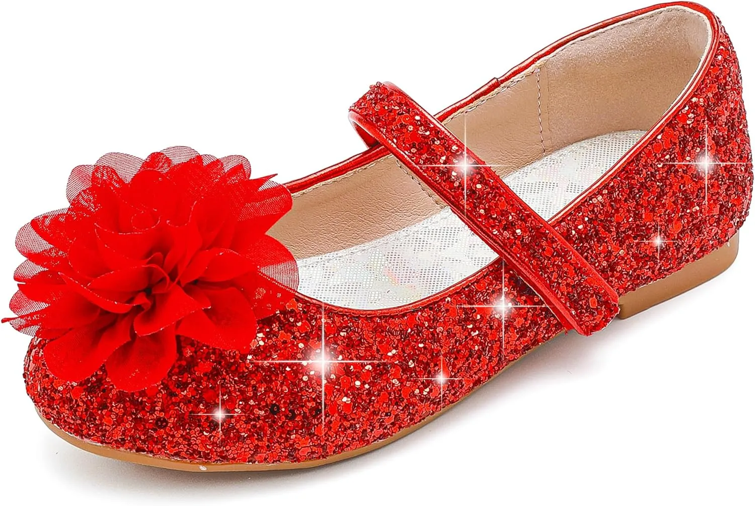 Flower Girl Shoes Dress Shoes Toddler Girls Flats Low Heel Princess Wedding Shoes for Little Big Kids