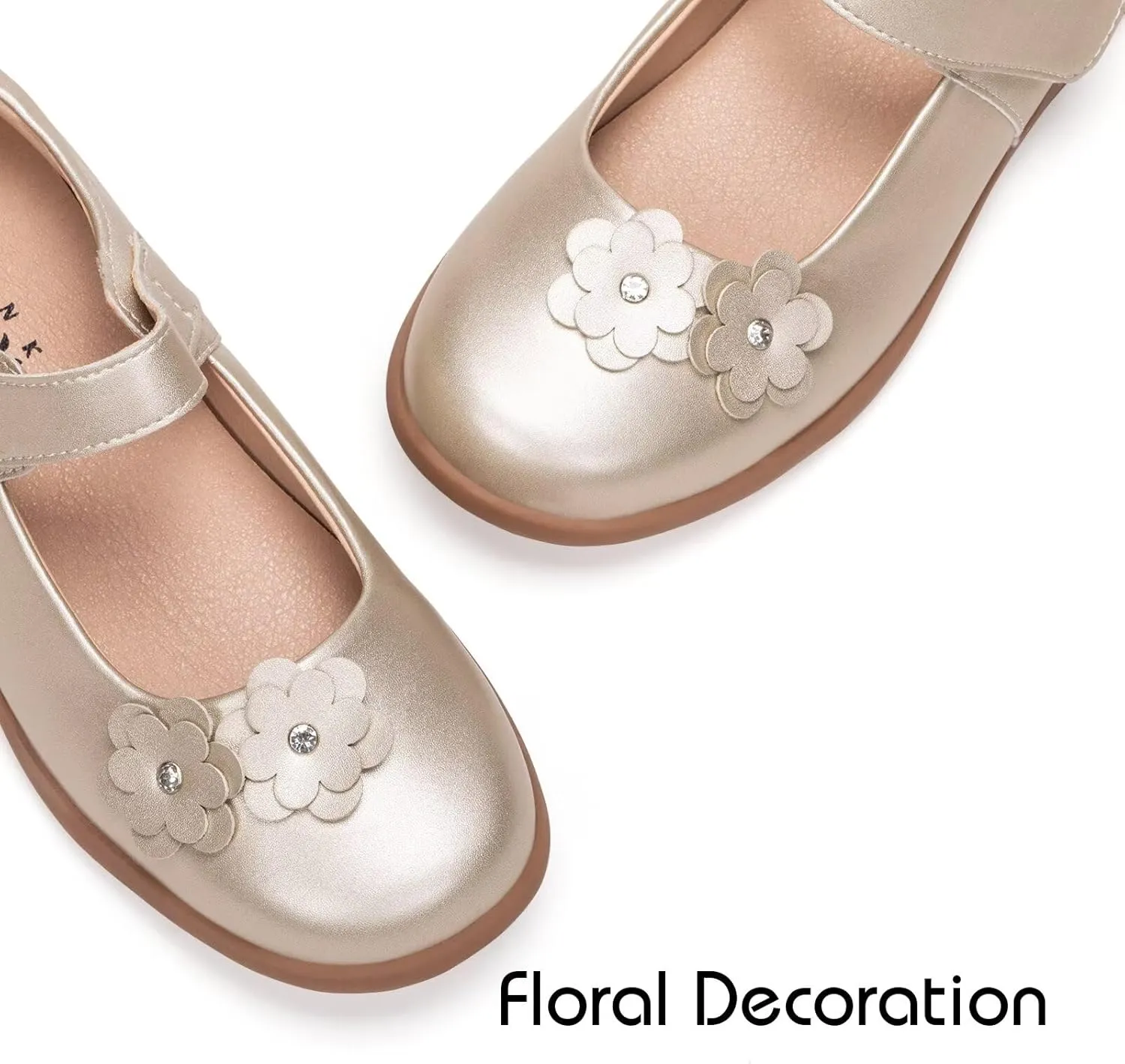 Frank Mully Girls School Shoes Mary Jane Flats Slip-On Uniform Dress Flats for Girl Toddler/Little Kid/Big Kid