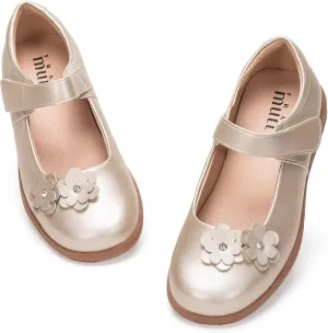 Frank Mully Girls School Shoes Mary Jane Flats Slip-On Uniform Dress Flats for Girl Toddler/Little Kid/Big Kid