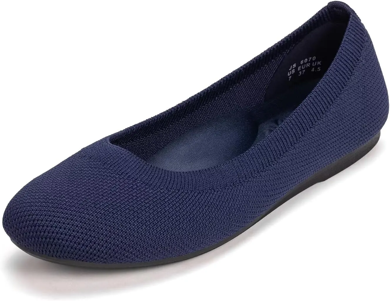 Frank Mully Women's Mary Jane Flats Comfortable Dressy Ballet Flats Casual Round Toe Slip On Washable Knitted Fabric Office Work Woman Shoes