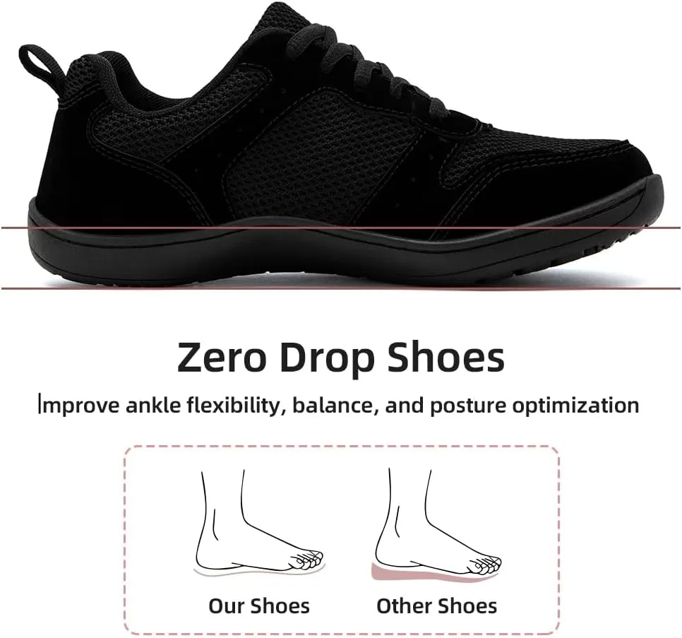 FUJEAK Barefoot Shoes Women Sneakers Womens Walking Shoes Wide Toe Box Shoes Women Minimalist Zero Drop Breathable Fashion Sneakers Width Casual Trail Runner