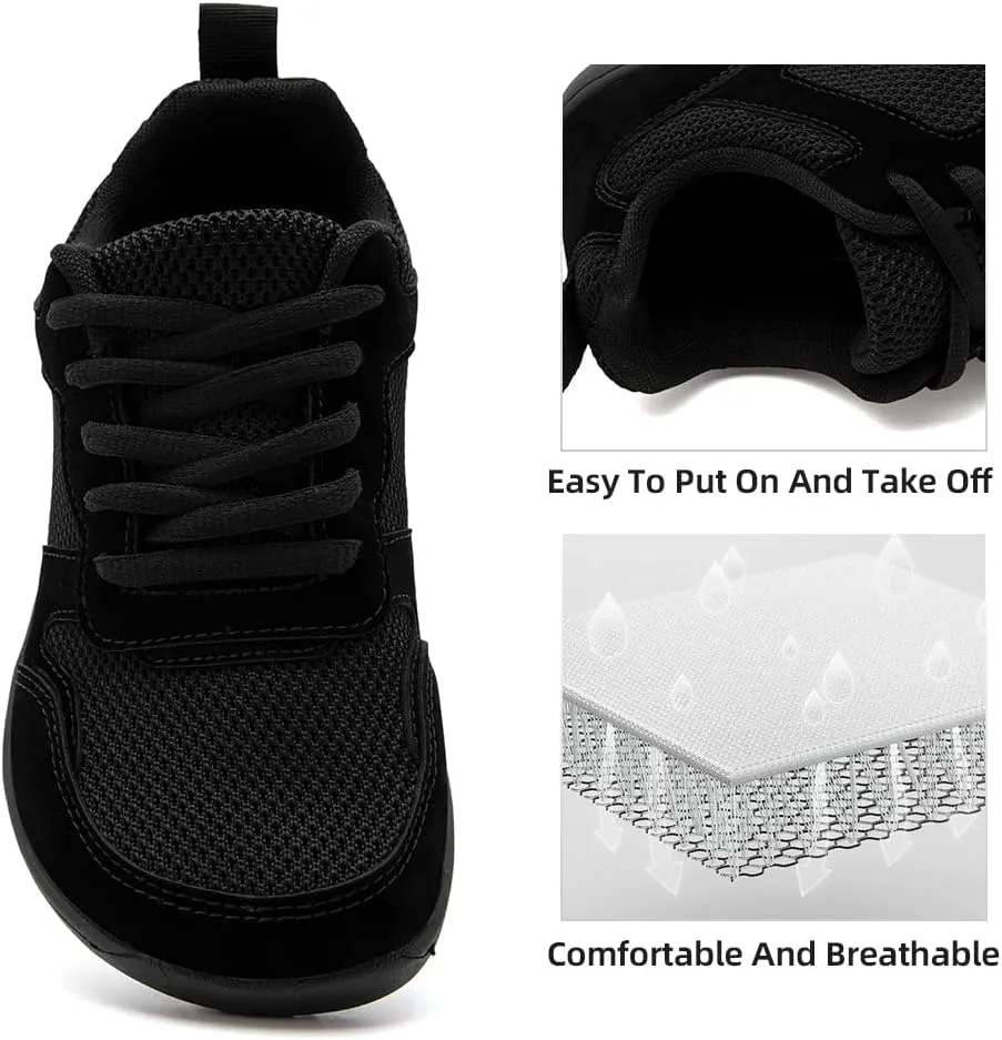 FUJEAK Barefoot Shoes Women Sneakers Womens Walking Shoes Wide Toe Box Shoes Women Minimalist Zero Drop Breathable Fashion Sneakers Width Casual Trail Runner