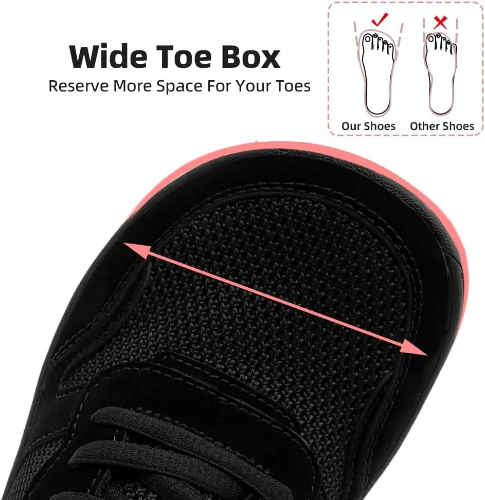 FUJEAK Barefoot Shoes Women Sneakers Womens Walking Shoes Wide Toe Box Shoes Women Minimalist Zero Drop Breathable Fashion Sneakers Width Casual Trail Runner