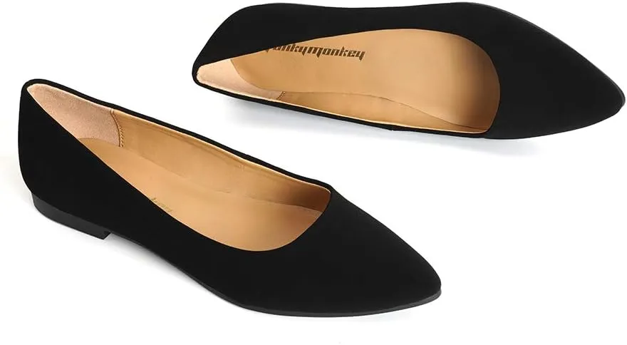 FUNKYMONKEY Women's Classic Ballet Flats Casual Comfort Slip On Flats Shoes