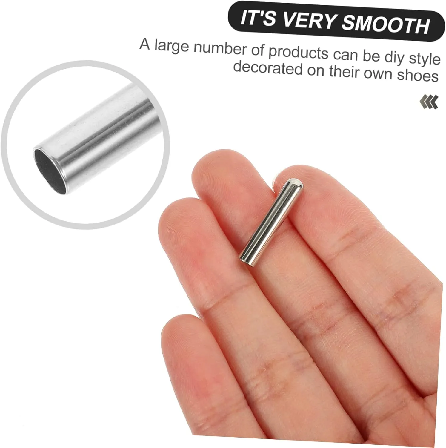GALPADA 60 Pcs Metal Button Charms for Bubble Slides Shoelace Repair Aglets Gibits Shoelace Replacement Tips