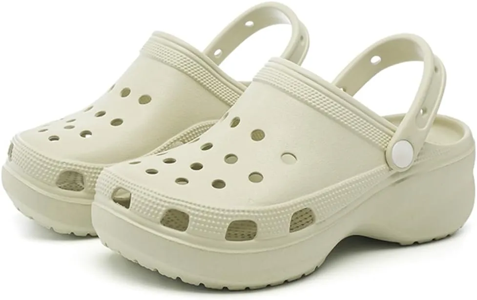 Garden Clogs for Women's Platform Clogs Breathable Quick Drying Water Shoes Cloud Slides Casual Pillows Sandals Clog Shoes Slip On Comfortable Slippers
