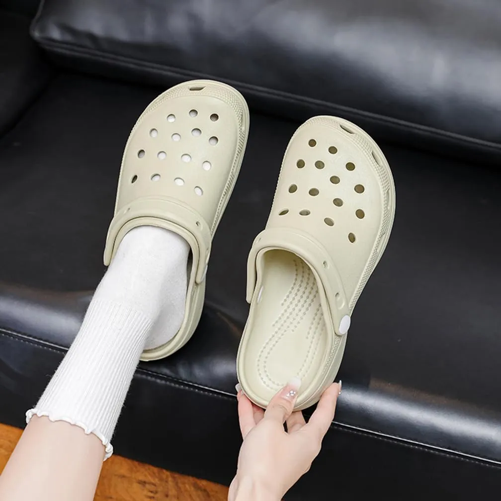 Garden Clogs for Women's Platform Clogs Breathable Quick Drying Water Shoes Cloud Slides Casual Pillows Sandals Clog Shoes Slip On Comfortable Slippers