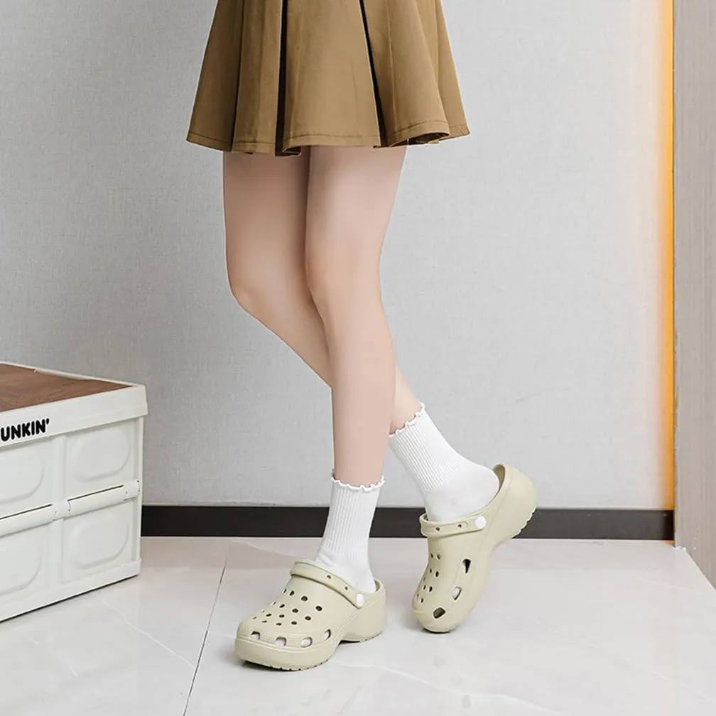 Garden Clogs for Women's Platform Clogs Breathable Quick Drying Water Shoes Cloud Slides Casual Pillows Sandals Clog Shoes Slip On Comfortable Slippers