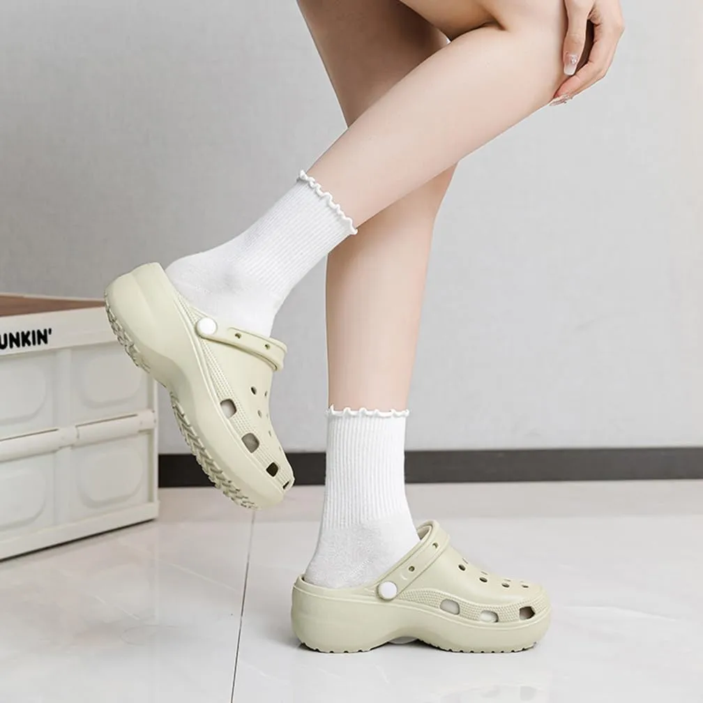Garden Clogs for Women's Platform Clogs Breathable Quick Drying Water Shoes Cloud Slides Casual Pillows Sandals Clog Shoes Slip On Comfortable Slippers