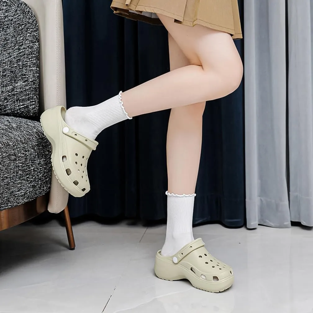 Garden Clogs for Women's Platform Clogs Breathable Quick Drying Water Shoes Cloud Slides Casual Pillows Sandals Clog Shoes Slip On Comfortable Slippers