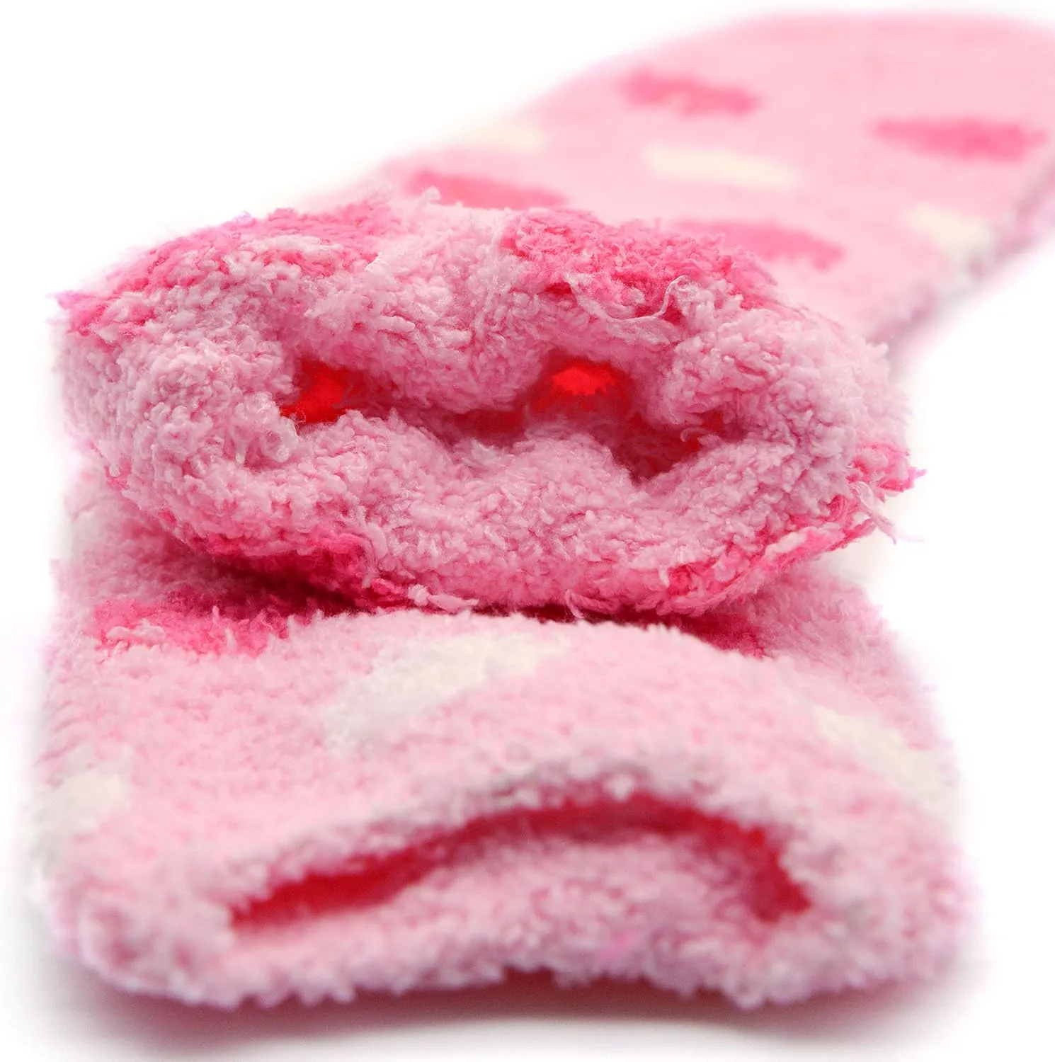 Gelante Womens Cute Fuzzy Socks Ultra Soft Fluffy Plush Gripper Non Skid Slip Hospital Slipper Grippy Cozy Socks 12Pairs!