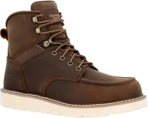 Georgia Boot Mens Core 37 6 Inch Soft Toe Work Safety Shoes Casual - Brown
