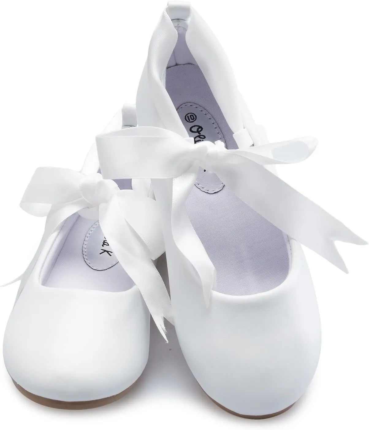Girls Adorable Ballerina Mary Jane Flats Ribbon Tie Shoes
