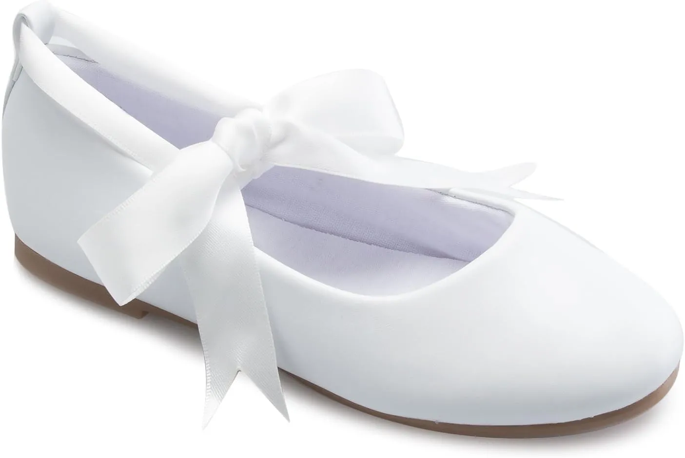Girls Adorable Ballerina Mary Jane Flats Ribbon Tie Shoes