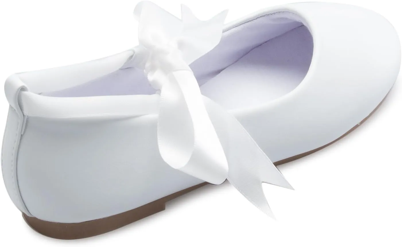 Girls Adorable Ballerina Mary Jane Flats Ribbon Tie Shoes