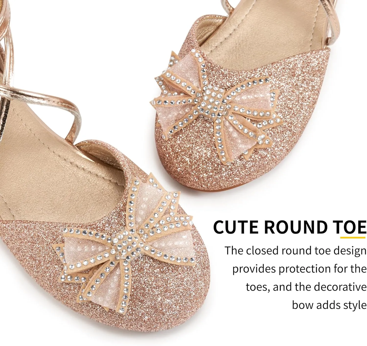 Girls Dress Shoes Flats: Little Kid Princess Wedding Party Ballet Flat - School Shoe for Girl