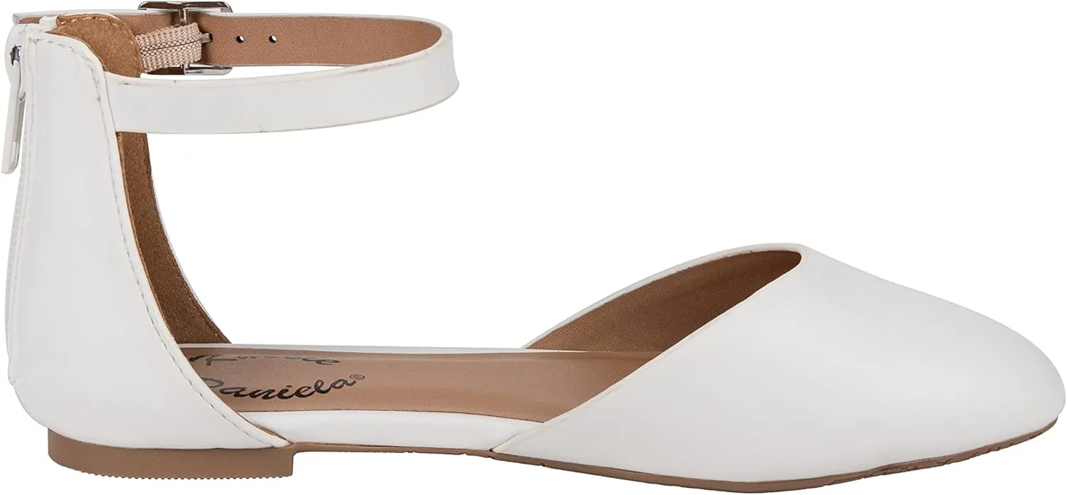 Girls Flats Ankle Strap Buckle Ballerina Closed Toe Dress Shoes Nicole-2