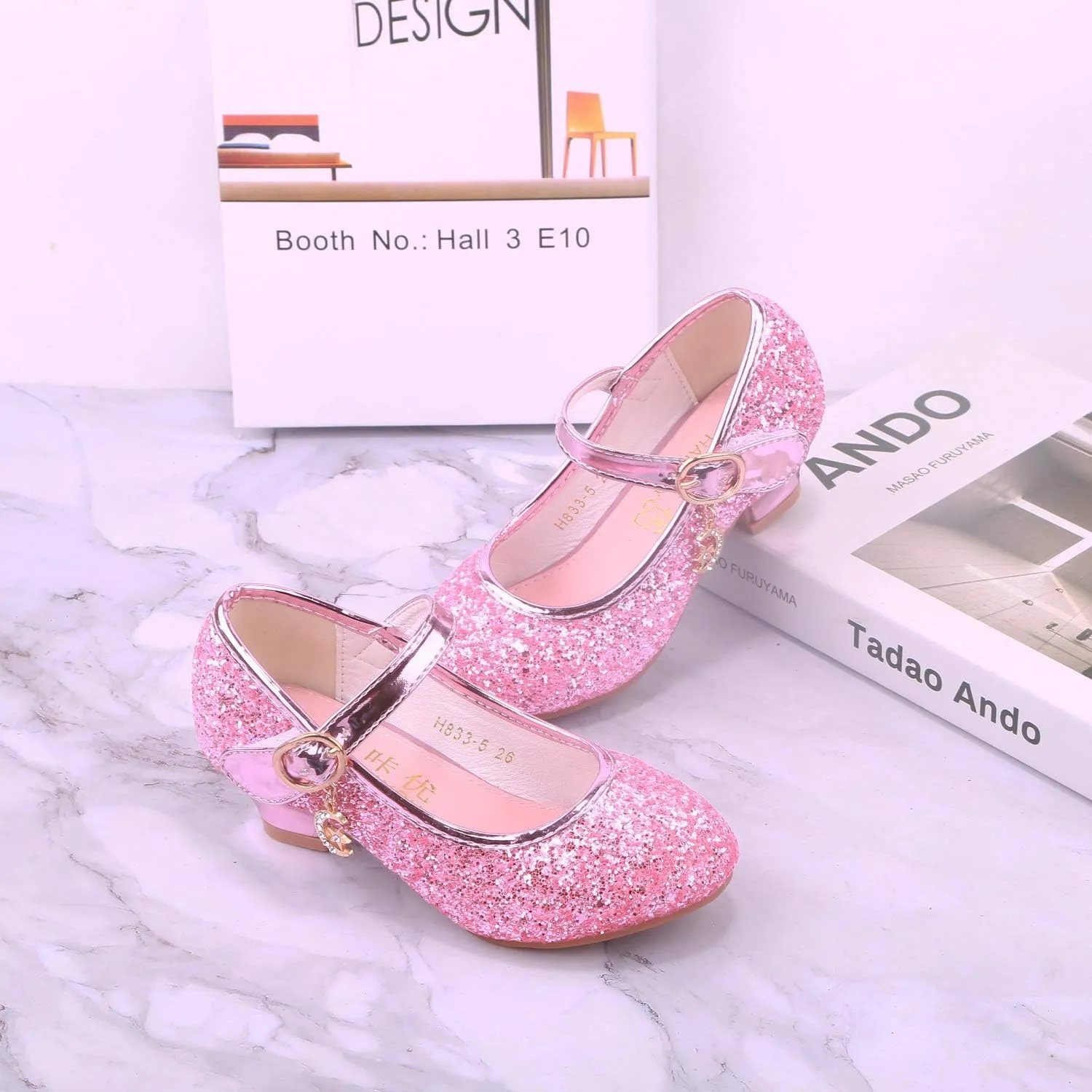 Girls Flats Sparkle Party Mary Jane Princess Dress Shoes