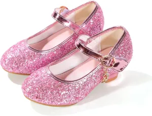Girls Flats Sparkle Party Mary Jane Princess Dress Shoes