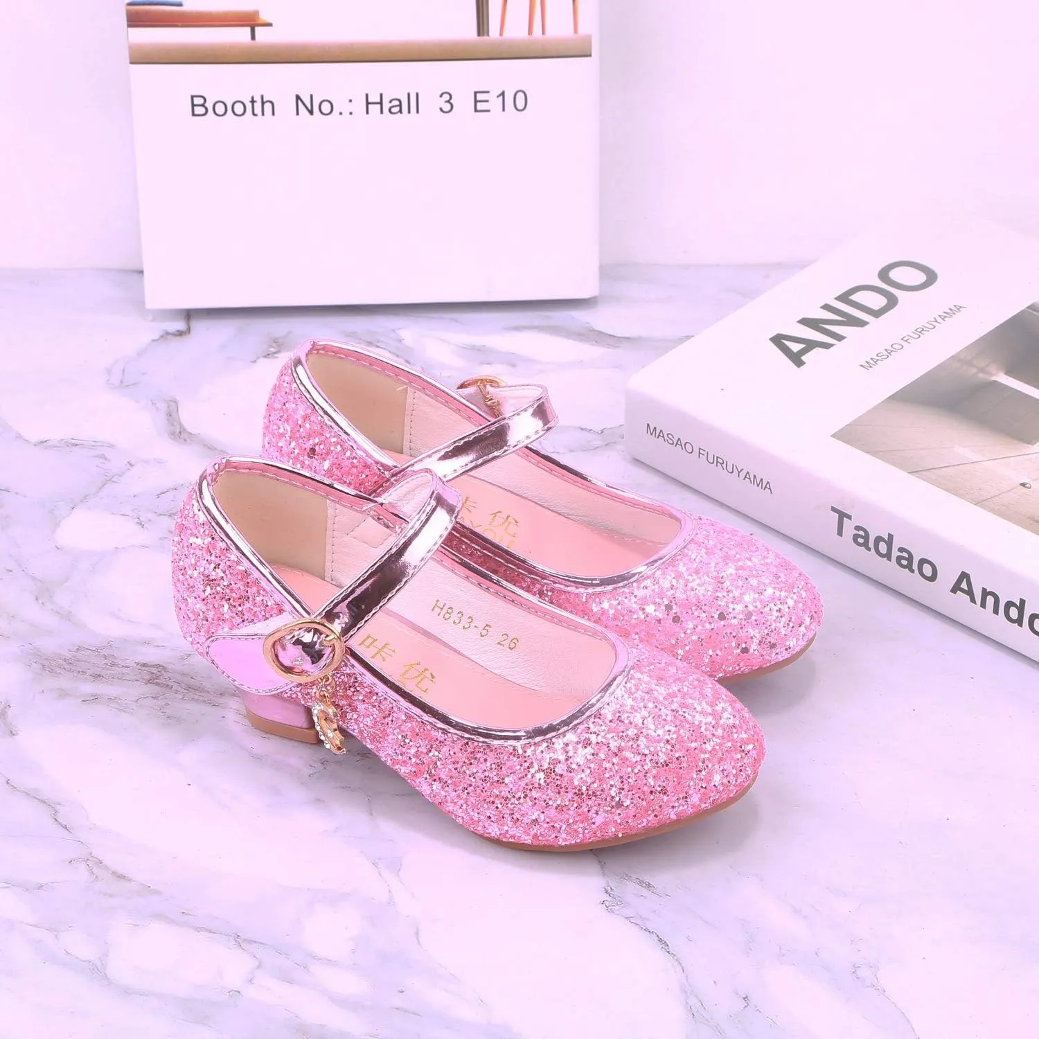 Girls Flats Sparkle Party Mary Jane Princess Dress Shoes