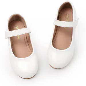 Girls Mary Jane Dress Shoes Toddler Flower Girls Kids Casual Slip on Ballet Flats School Wedding Party Church Girls Shoes