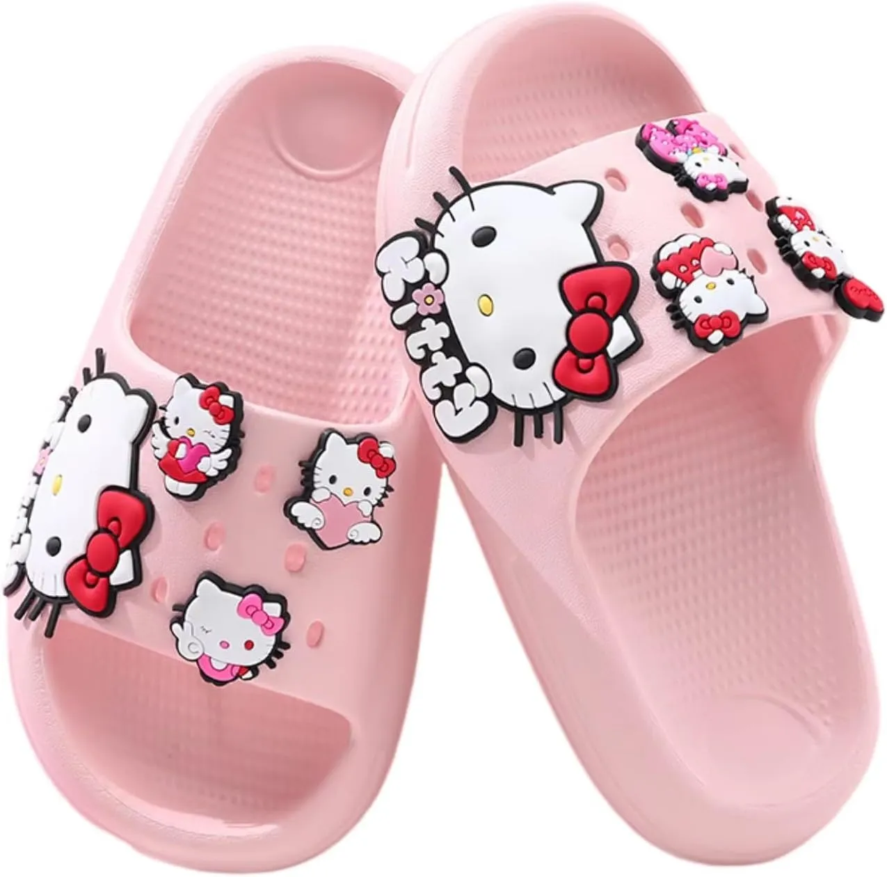 Girls' Shower Slippers, Non-Slip Lightweight EVA Clogs, Open-Toe Bathroom Slides, Indoor and Outdoor Summer Sandals