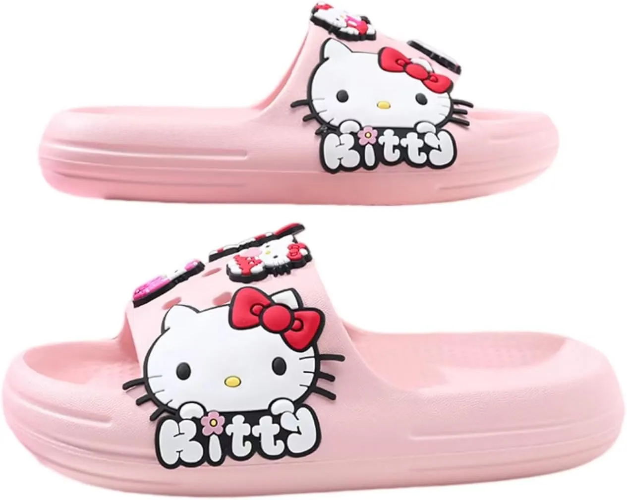 Girls' Shower Slippers, Non-Slip Lightweight EVA Clogs, Open-Toe Bathroom Slides, Indoor and Outdoor Summer Sandals