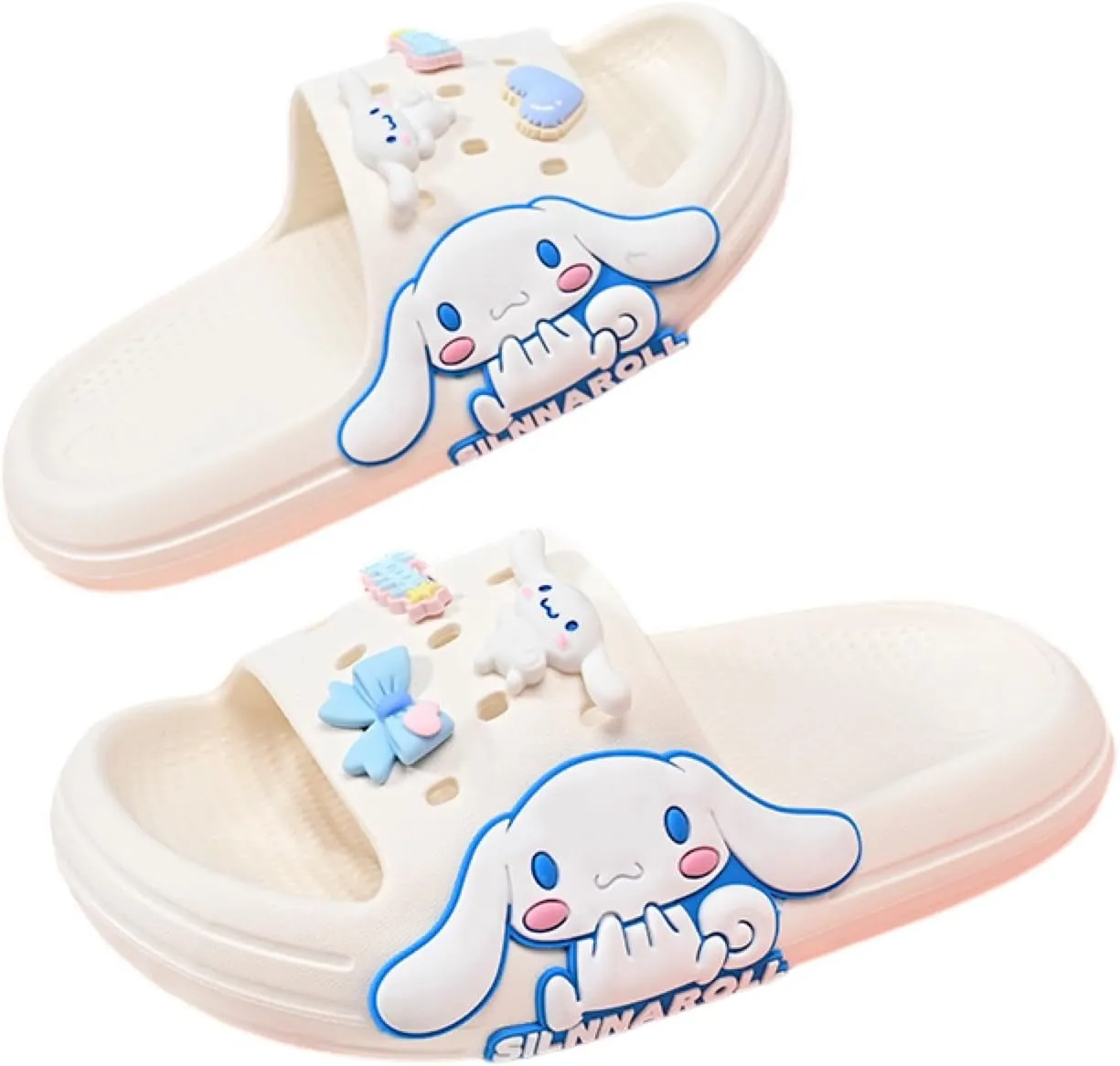 Girls Slippers Cute Cartoon Slides Lightweight Non-Slip Sandals Quick-Drying Shower Slides Shoes for Beach Pool Home